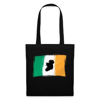 Irland - Stoffbeutel - Schwarz - Vorne