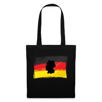 Deutschland - Stoffbeutel - Schwarz - Vorne