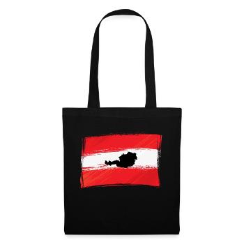 Österreich - Stoffbeutel - Schwarz - Vorne