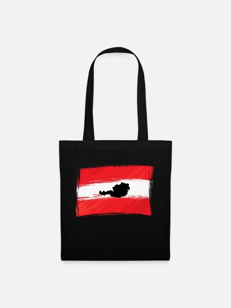 Österreich - Stoffbeutel - Schwarz
