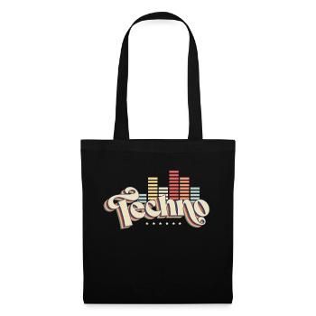 Techno - Stoffbeutel - Schwarz - Vorne