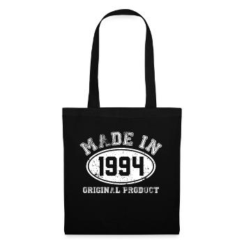 hergestellt 1994 Originalprodukt - Jubiläum - Stoffbeutel - Schwarz - Vorne