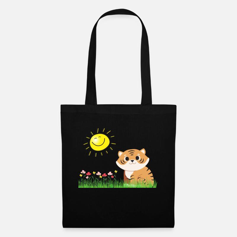 Kleiner Tiger - Stoffbeutel - Schwarz