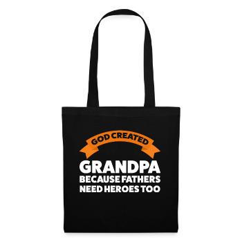 Großvater Großvater Großvater Geschenk - Stoffbeutel - Schwarz - Vorne