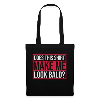 Look chemise chauve citation - Sac en tissu - noir - Devant
