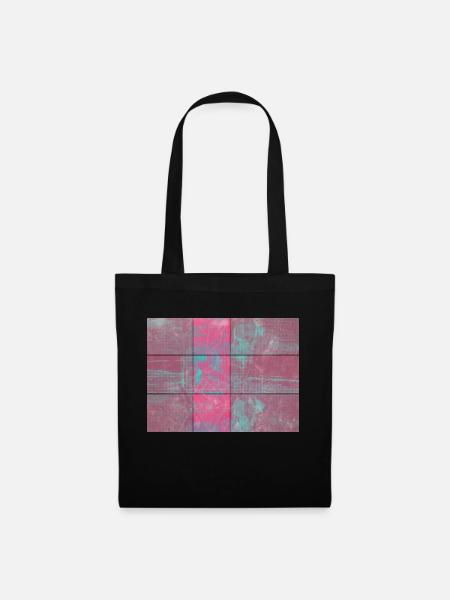 Kunstdruck großer Hund / rosa - Stoffbeutel - Schwarz