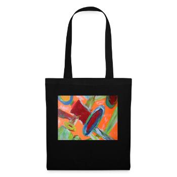 Système de tuyauterie abstrait - Sac en tissu - noir - Devant