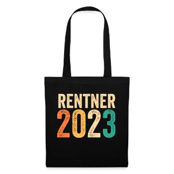 Pension 2023 Pensionär Ruhestand Rentner Rente - Stoffbeutel - Schwarz - Vorne
