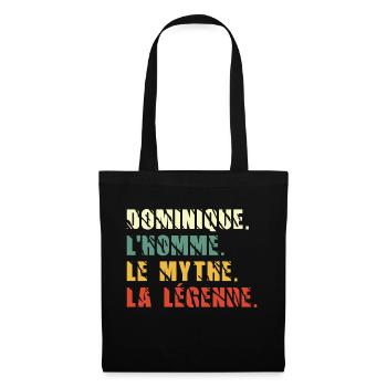 Dominique l homme le mythe la légende - Sac en tissu - noir - Devant
