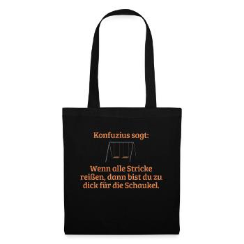 Wenn alle Stricke reißen - Stoffbeutel - Schwarz - Vorne
