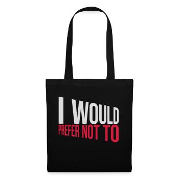Je préfère ne pas - Sac en tissu - noir - Devant