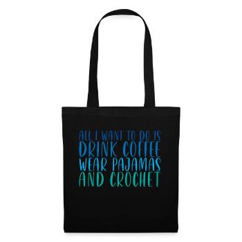 Tout ce que je veux, c’est boire du café 2 - Sac en tissu - noir - Devant