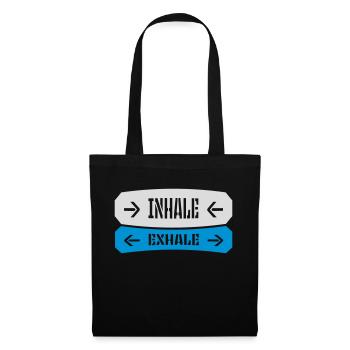 Inspirez expirez Yoga citation - Sac en tissu - noir - Devant