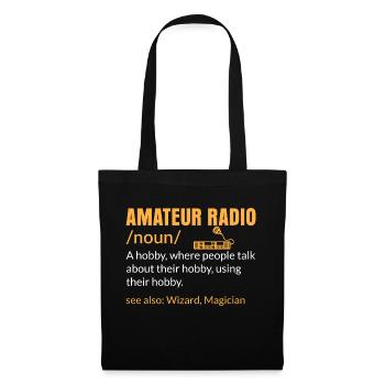 Amateur Radio A Hobby Enthusiast Operator - Stoffbeutel - Schwarz - Vorne