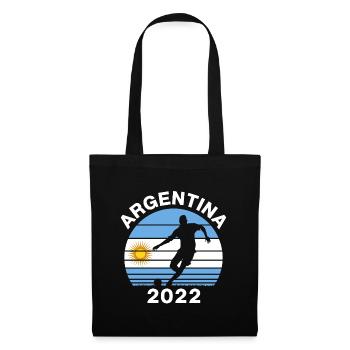 Football Argentine Coupe du Monde Drapeau de l’Argentine - Sac en tissu - noir - Devant