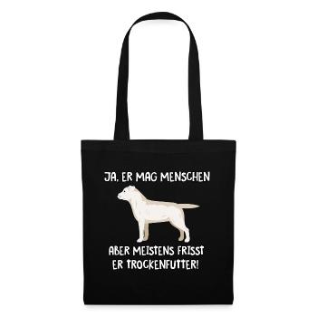 Ja er mag Menschen Labrador - Stoffbeutel - Schwarz - Vorne