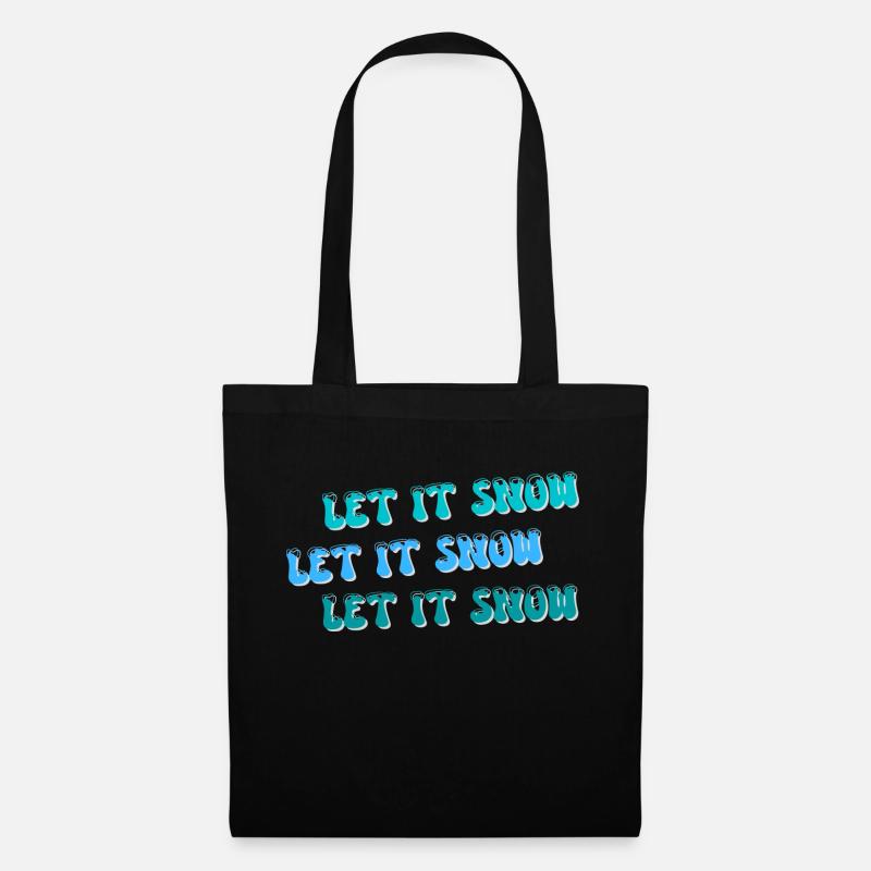 Let it snow, let it snow, let it snow - Stoffbeutel - Schwarz