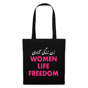 Women life freedom - Stoffbeutel - Schwarz - Vorne