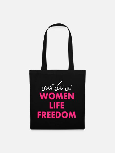 Women life freedom - Stoffbeutel - Schwarz