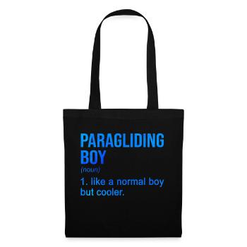Paragliding Boy Like A Normal Boy But Cooler Parag - Stoffbeutel - Schwarz - Vorne