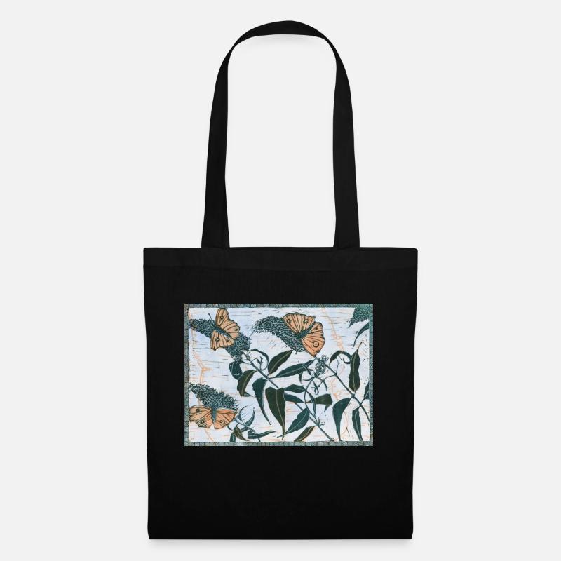 Butterflies on Buddleia 1 - Tote Bag - black