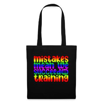 Les erreurs signifient que nous réussissons à nous entraîner 2 - Sac en tissu - noir - Devant