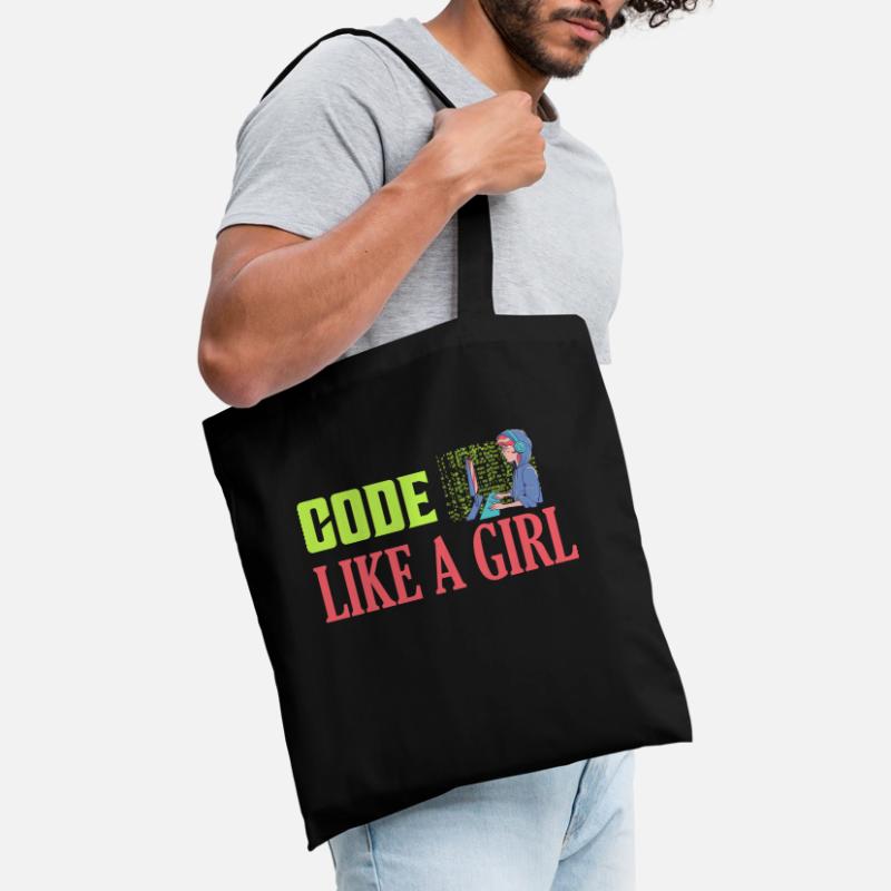 Coder comme une fille Programmeur Codage Sac en tissu