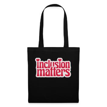 inclusion matters Logo Zitat - Stoffbeutel - Schwarz - Vorne