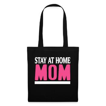 Stay At Home MOM Retro Working MOM T-Shirt - Tote Bag - black - Front