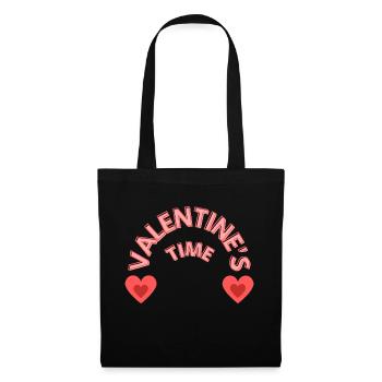 C’est l’heure de la Saint-Valentin - Sac en tissu - noir - Devant