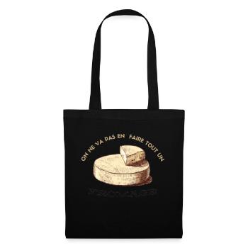 On ne va pas en faire tout un fromage ! - Sac en tissu - noir - Devant