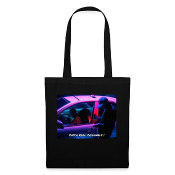 "Catch Real Criminals IV" Automotive Tuning Design - Stoffbeutel - Schwarz - Vorne
