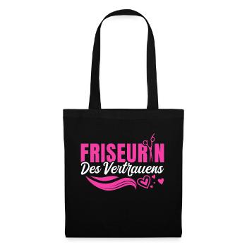 Friseur Friseurin des Vertrauens Hairstylistin - Stoffbeutel - Schwarz - Vorne