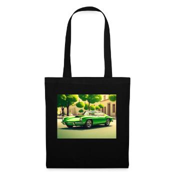 Sports car 80s green - Tote Bag - black - Front