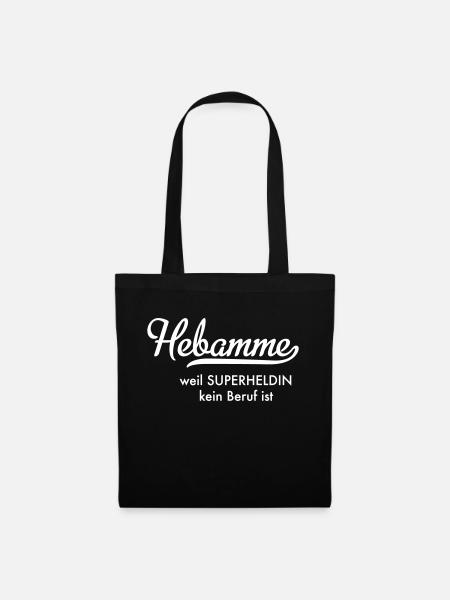 Hebamme - Stoffbeutel - Schwarz
