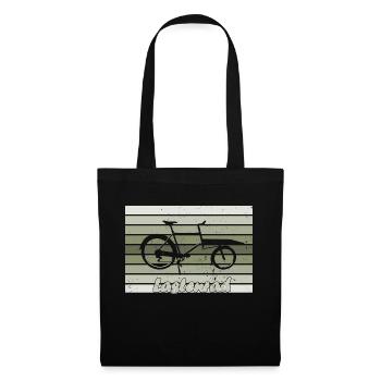 Lastenrad, Retro, Cargobike - Stoffbeutel - Schwarz - Vorne
