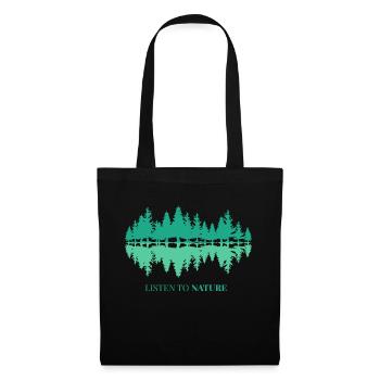 Klang der Nature, Écouter la nature, Audio - Sac en tissu - noir - Devant