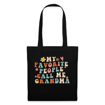 My Favorite People Call Me Grandma Mother s Day - Stoffbeutel - Schwarz - Vorne