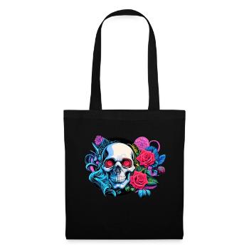 Skulls 'n' Roses - The Buket - Stoffbeutel - Schwarz - Vorne