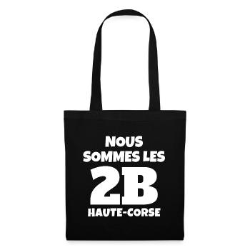Corse, haute Corse, Bastia, 2B - Sac en tissu - noir - Devant