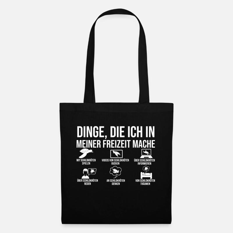 Schildkröte Schildkröten - Stoffbeutel - Schwarz