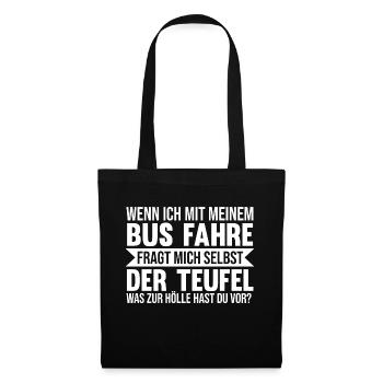 Bus Busfahrer - Stoffbeutel - Schwarz - Vorne