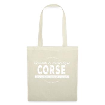 Véritable et authentique Corse - Sac en tissu - nature - Devant