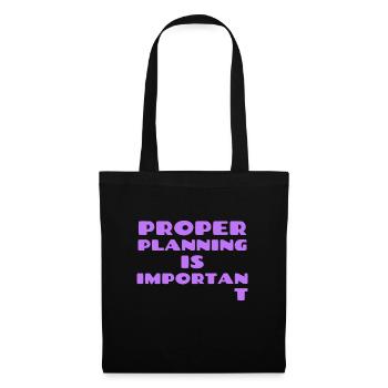 Proper Planning - Tote Bag - black - Front