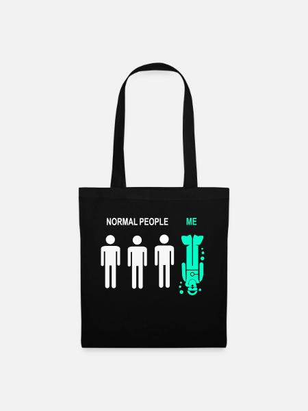 normal people vs me - Stoffbeutel - Schwarz