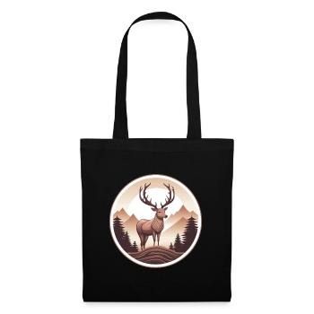 Deer Forest and Mountains - Tote Bag - black - Front