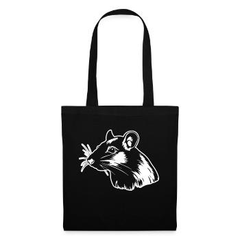Rat, souris, rongeur, rats - Sac en tissu - noir - Devant