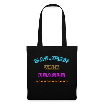 Eat, Sleep, Walk, Beagle - Tote Bag - black - Front