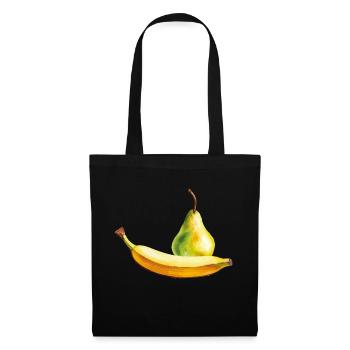 banane birne - Stoffbeutel - Schwarz - Vorne