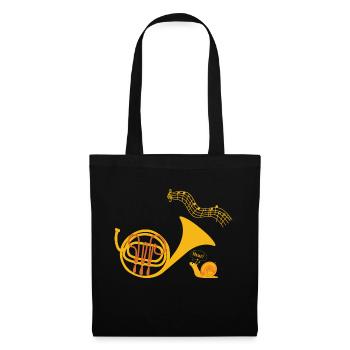 Funny shirt french horn musical instrument - Tote Bag - black - Front